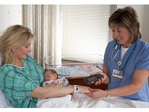 Print durable, scannable patient wristbands with the Zebra HC100 wristband printer from IDCardGroup.com